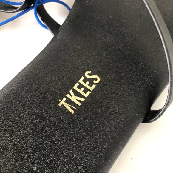 Tieks Emma black leather three strap slide sandals woman's US9 - Picture 5 of 6